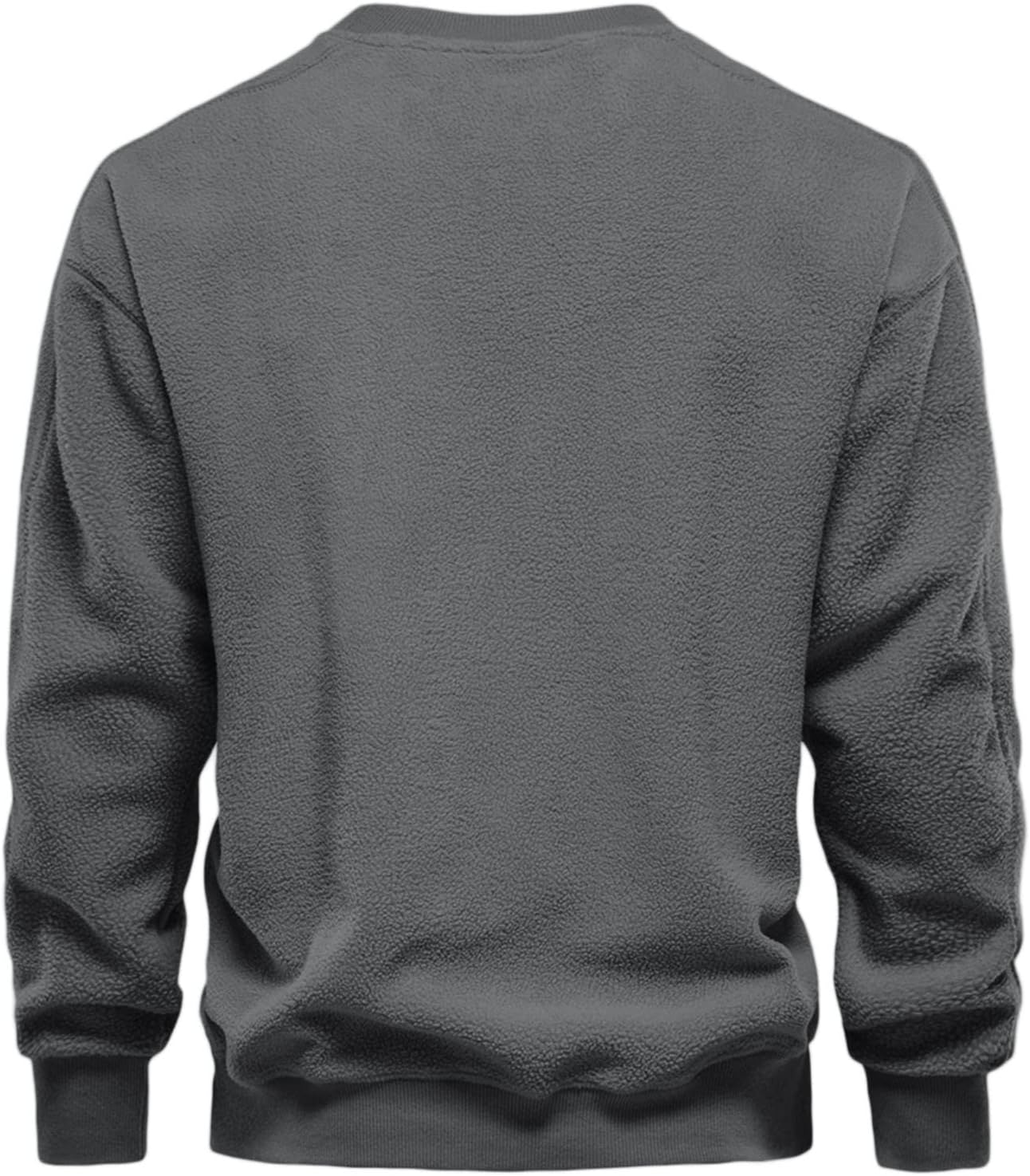 Men's Polar Fleece Sweatshirts Long Sleeve Crewneck Fall
